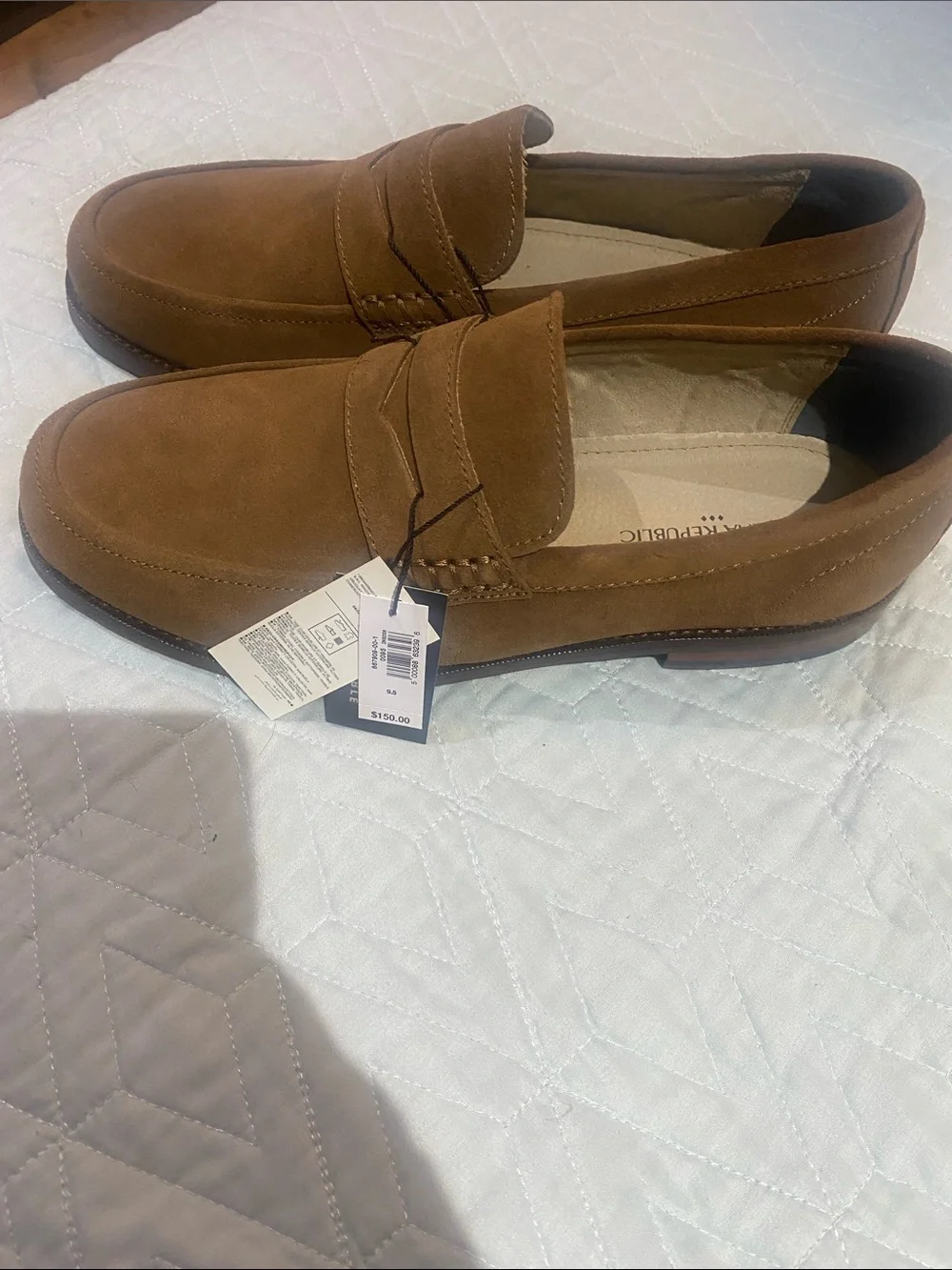 Banana Republic Tan Suede Penny Loafers